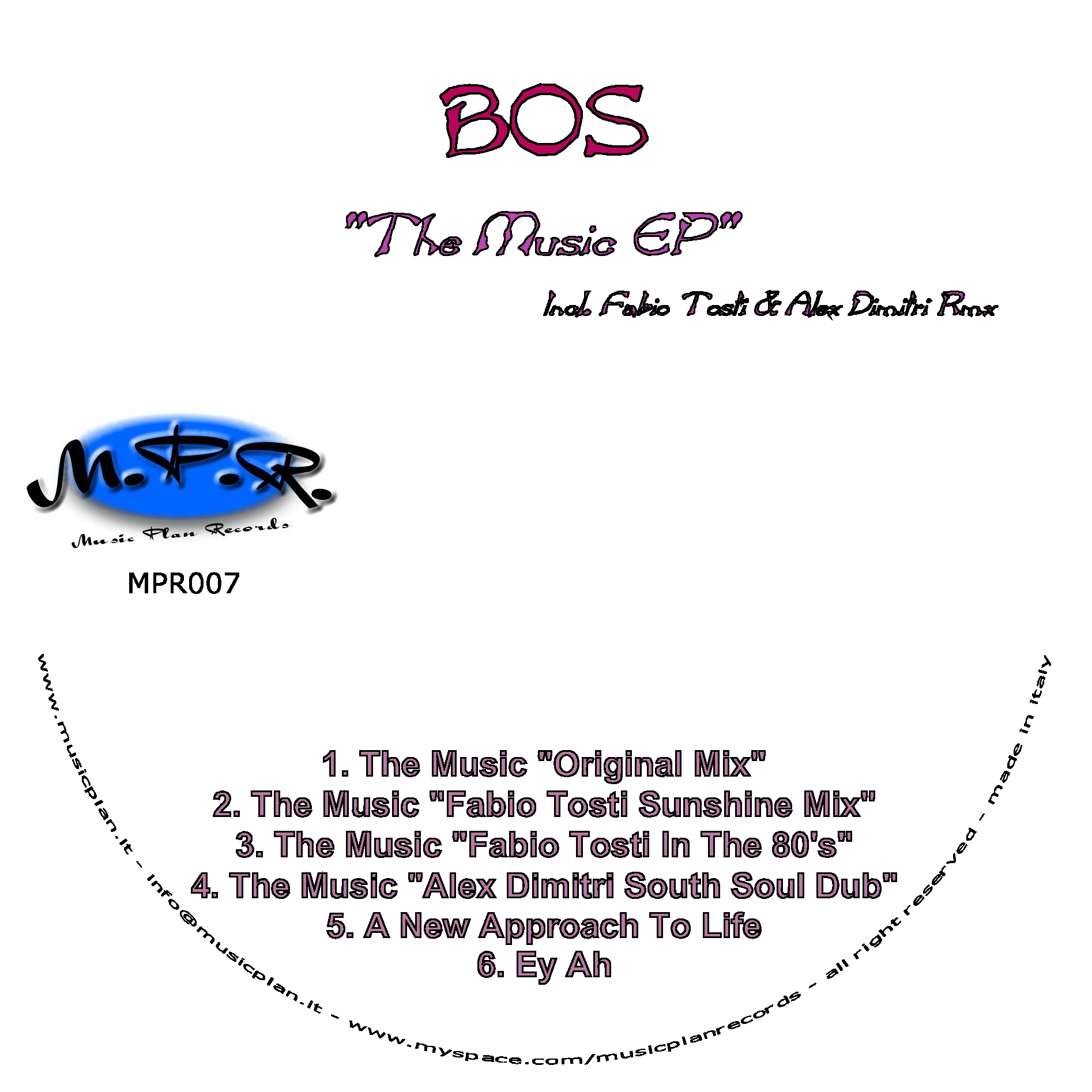 The Music EP (incl. Fabio Tosti & Alex Dimitri Remixes)